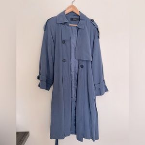 Blue Zara Trench Coat Medium